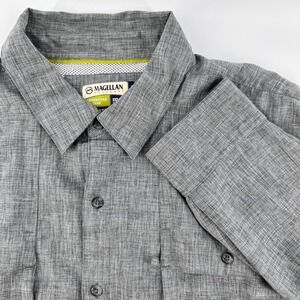 Magellan Outdoors Adventure Gear Angler Long Sleeve Shirt 2XL GrayVented/Wicking